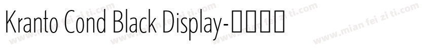 Kranto Cond Black Display字体转换